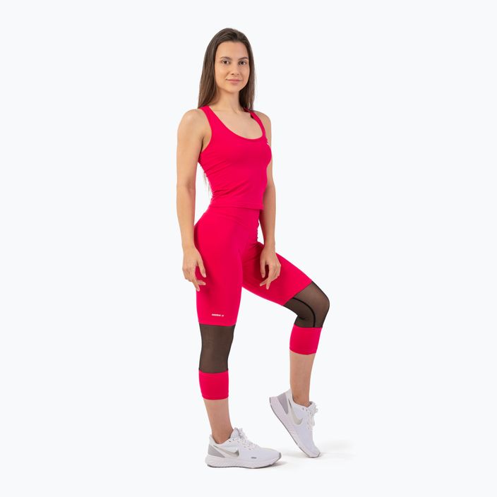 Γυναικείο κολάν προπόνησης NEBBIA Sporty High-Waist 3/4 ροζ 3