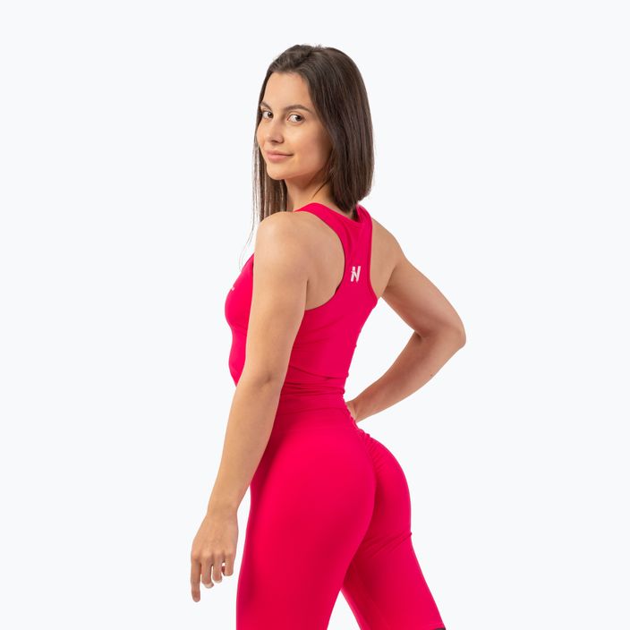Γυναικείο προπονητικό μπλουζάκι NEBBIA Sporty Slim Fit Crop ροζ 2
