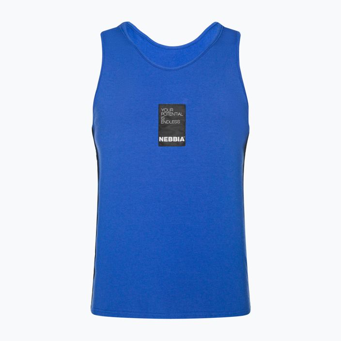 NEBBIA ανδρικό προπονητικό μπλουζάκι Your Potential Is Endless μπλε 5