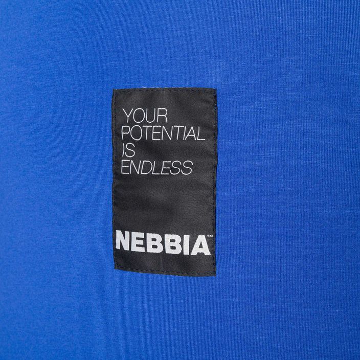 NEBBIA ανδρικό προπονητικό μπλουζάκι Your Potential Is Endless μπλε 7