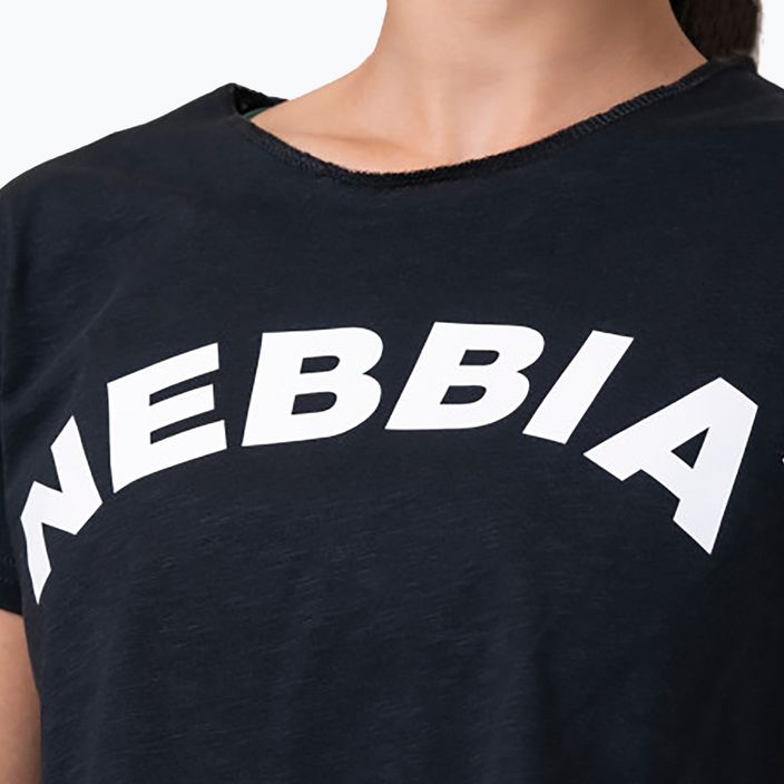 Γυναικεία αθλητική μπλούζα NEBBIA Loose Fit & Sporty Crop Top μαύρο 5830110 3
