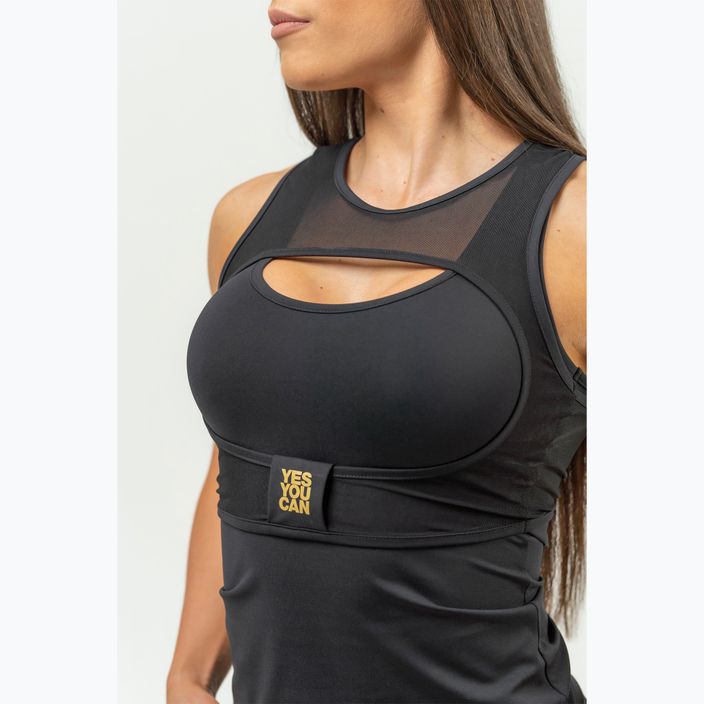 Γυναικεία προπονητική μπλούζα NEBBIA Ultra Intense μαύρο/χρυσό 6