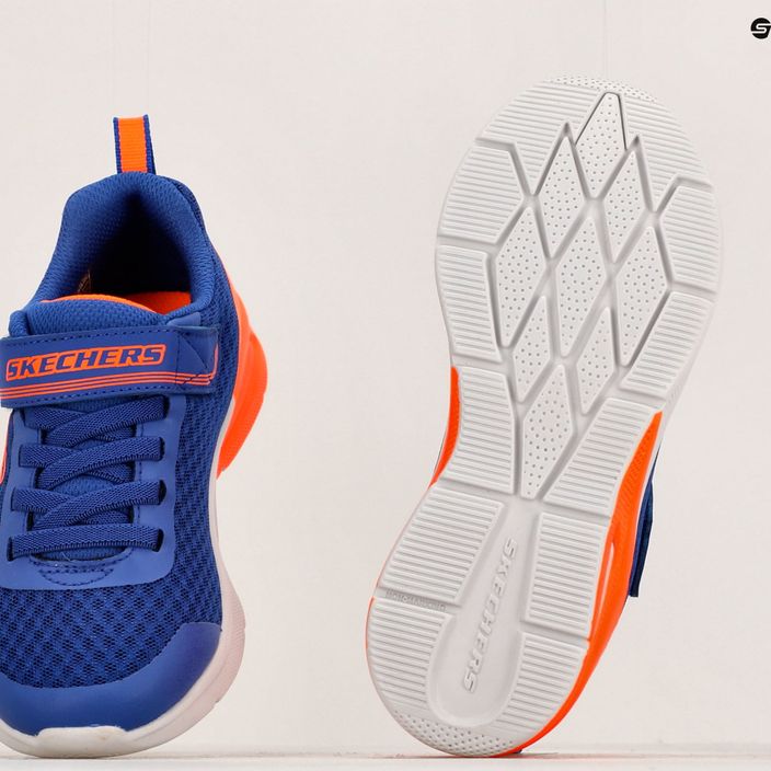 SKECHERS Microspec Max Gorvix βασιλικό/πορτοκαλί παιδικά παπούτσια προπόνησης 12