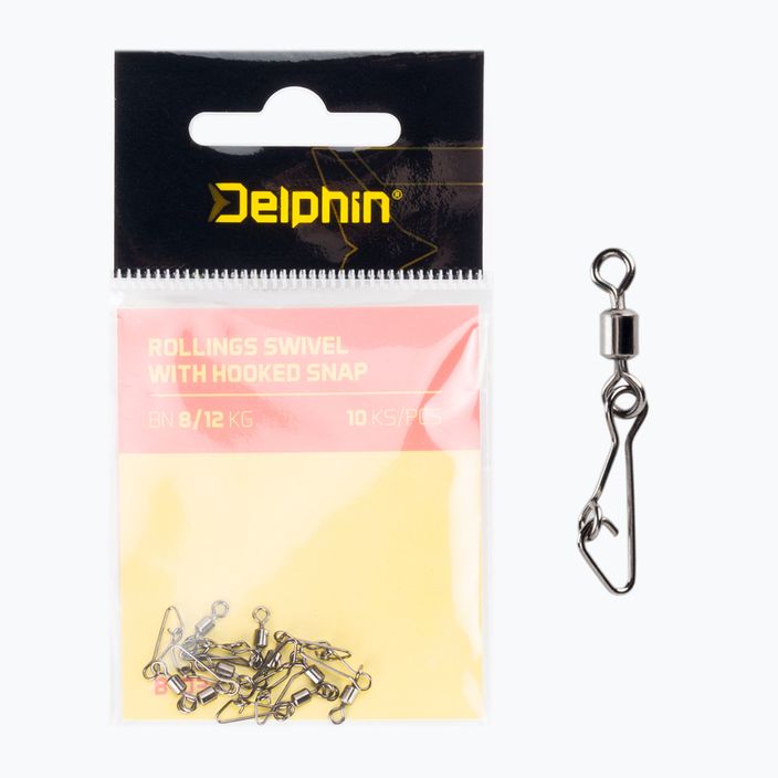 Delphin περιστρεφόμενα ρολά με αγκίστρι 10 τεμάχια μαύρο 969B03004