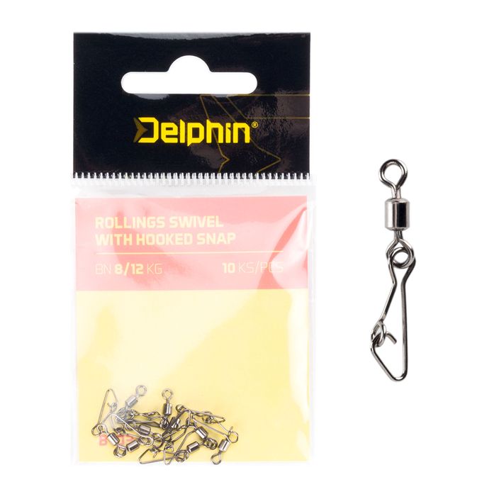 Delphin περιστρεφόμενα ρολά με αγκίστρι 10 τεμάχια μαύρο 969B03004 2