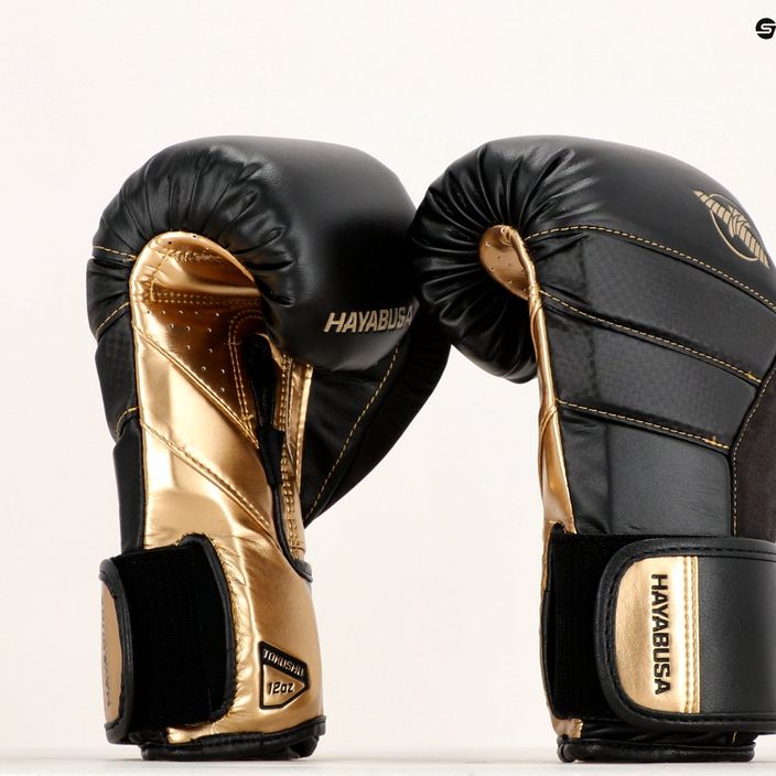 Γάντια πυγμαχίας Hayabusa T3 μαύρο/χρυσό 13