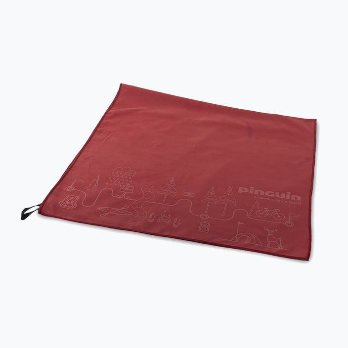 Pinguin Micro Towel Map XL πετσέτα γρήγορου στεγνώματος κόκκινη