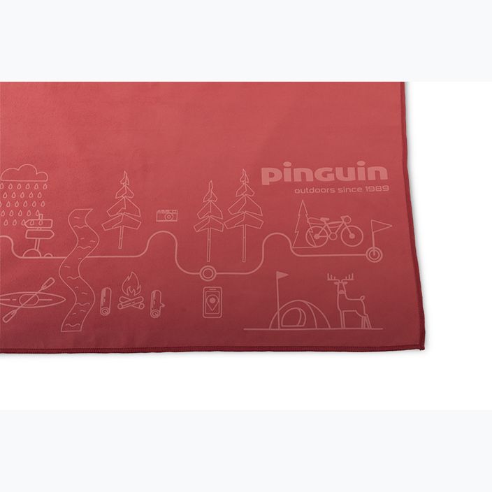 Pinguin Micro Towel Map XL πετσέτα γρήγορου στεγνώματος κόκκινη 2