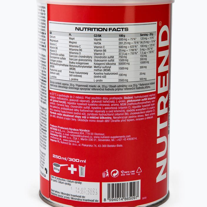 Flexit Drink Nutrend 400g αναγέννηση αρθρώσεων φράουλα VS-015-400-JH 3