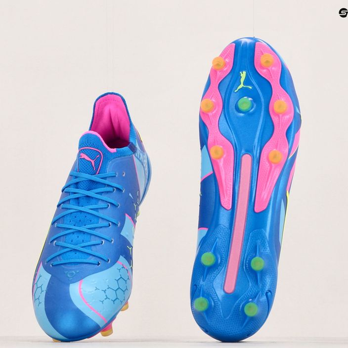 PUMA King Ultimate Energy FG/AG ανδρικά ποδοσφαιρικά παπούτσια ultra blue/luminous pink/luminous blue 14