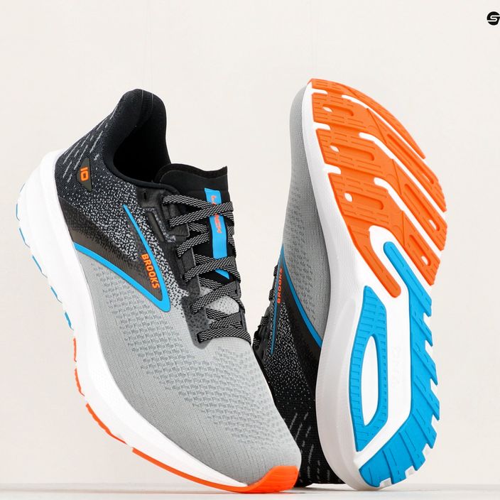 Brooks Launch 10 ανδρικά αθλητικά παπούτσια για τρέξιμο μαύρο/ατομικό μπλε/κίτρινο ιβίσκο 12