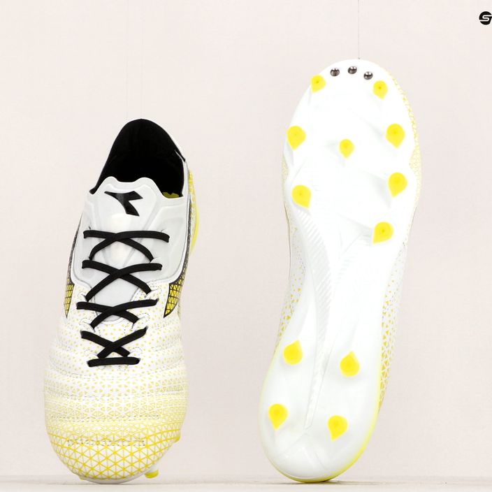 Ανδρικά ποδοσφαιρικά παπούτσια Diadora Brasil Elite Tech GR LPX λευκό/μαύρο/κίτρινο φλούο 19