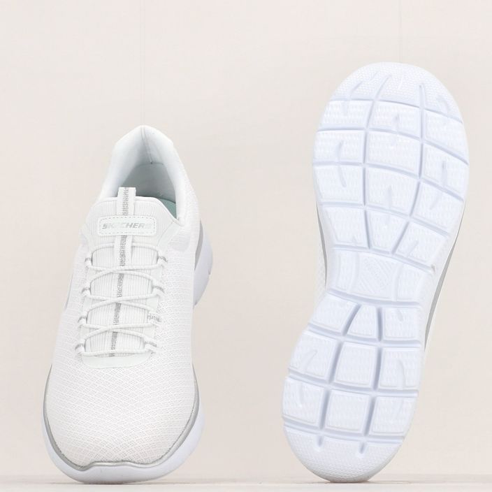 Γυναικεία παπούτσια προπόνησης SKECHERS Summits λευκό/ασημί 18