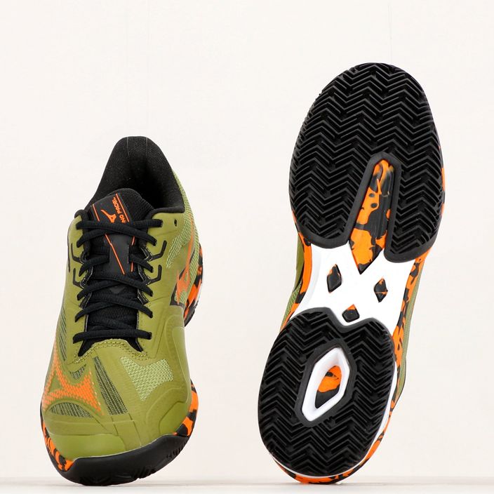 Ανδρικά παπούτσια Mizuno Wave Exceed Light 2 Padel calliste green / vibrant orange / black 18