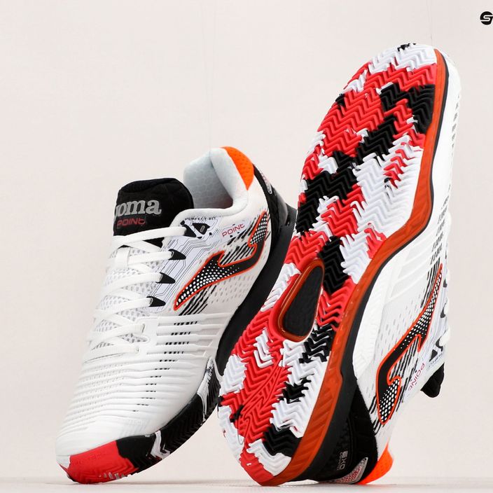 Ανδρικά παπούτσια τένις Joma Point λευκό/μαύρο/πορτοκαλί 17