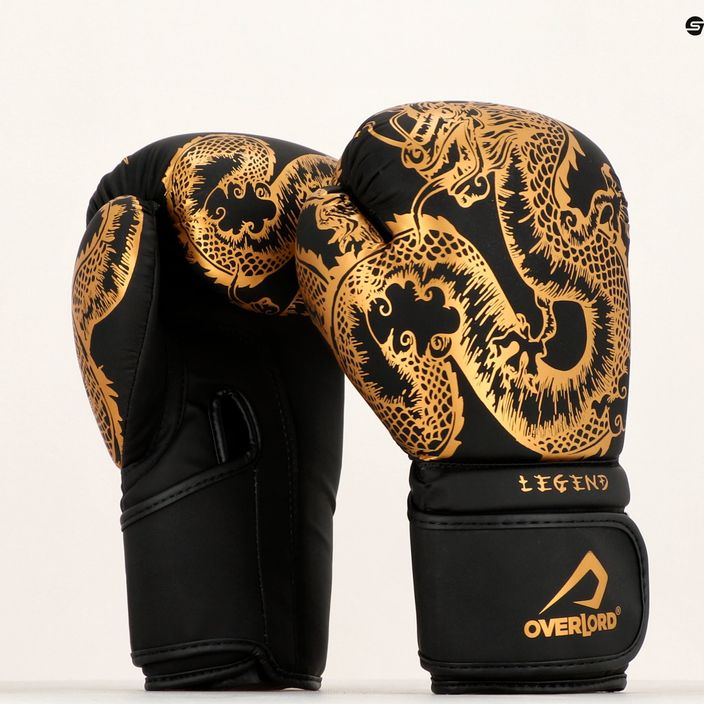 Overlord Legend μαύρα-χρυσά γάντια πυγμαχίας 100001-BK_GO 9
