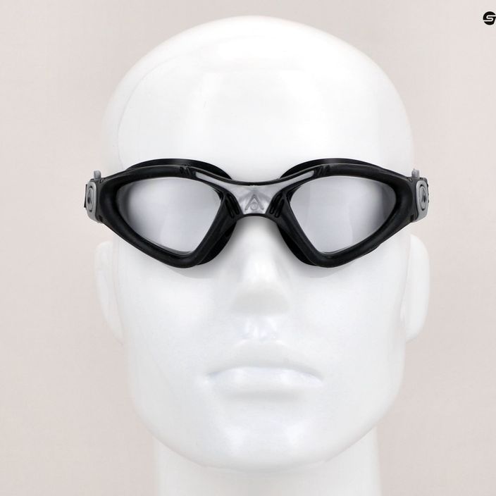 Aquasphere Kayenne μαύρο / ασημί / φακοί διαφανή γυαλιά κολύμβησης EP3140115LC 8