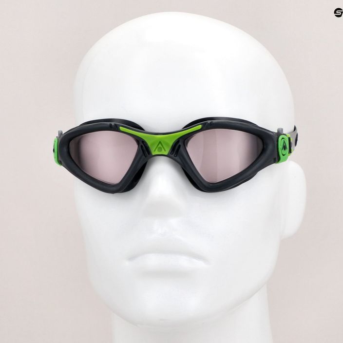 Aquasphere Kayenne σκούρο γκρι/πράσινα γυαλιά κολύμβησης 11
