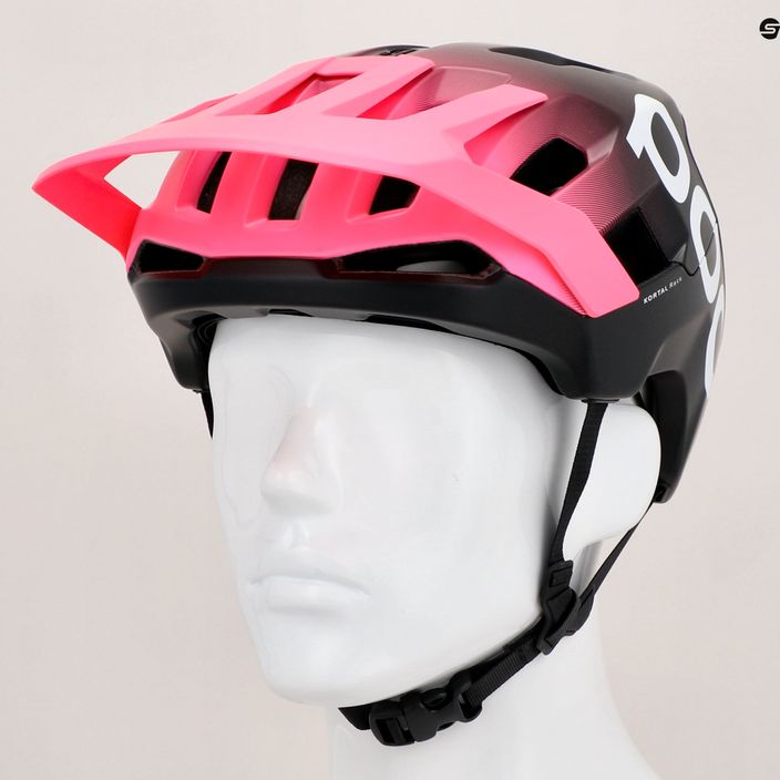 POC Kortal Race MIPS φθορίζον ροζ/μαύρο ουράνιο ματ κράνος ποδηλάτου 12