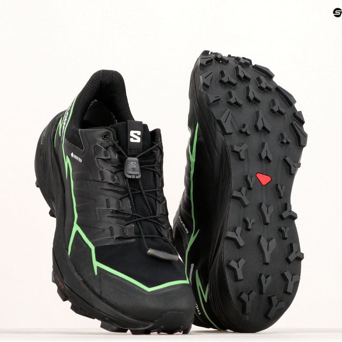 Salomon Thundercross GTX ανδρικά παπούτσια για τρέξιμο μαύρο/πράσινο γκέκο/μαύρο 13