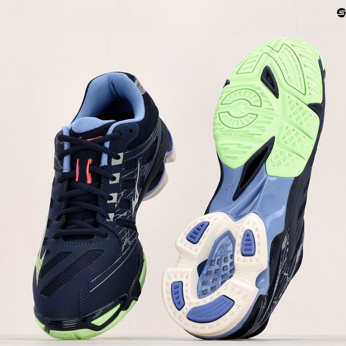 Ανδρικά παπούτσια βόλεϊ Mizuno Wave Voltage evening blue / tech green / lolite 10