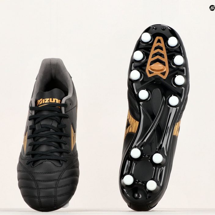 Ανδρικά ποδοσφαιρικά παπούτσια Mizuno Morelia Neo IV Pro AG μαύρο/χρυσό/μαύρο 13
