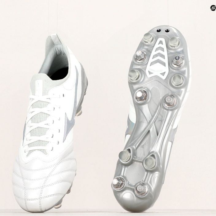 Mizuno Morelia Neo III Beta JMP ποδοσφαιρικά παπούτσια λευκά/ολόγραμμα/κρύο γκρι 3c 17