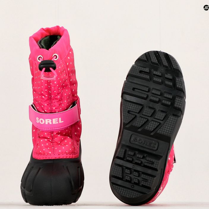 Sorel Flurry Print Girls παιδικές μπότες πεζοπορίας φούξια/μαύρο 16