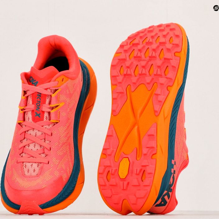 Γυναικεία παπούτσια για τρέξιμο HOKA Tecton X camellia/μπλε κοράλλι 10