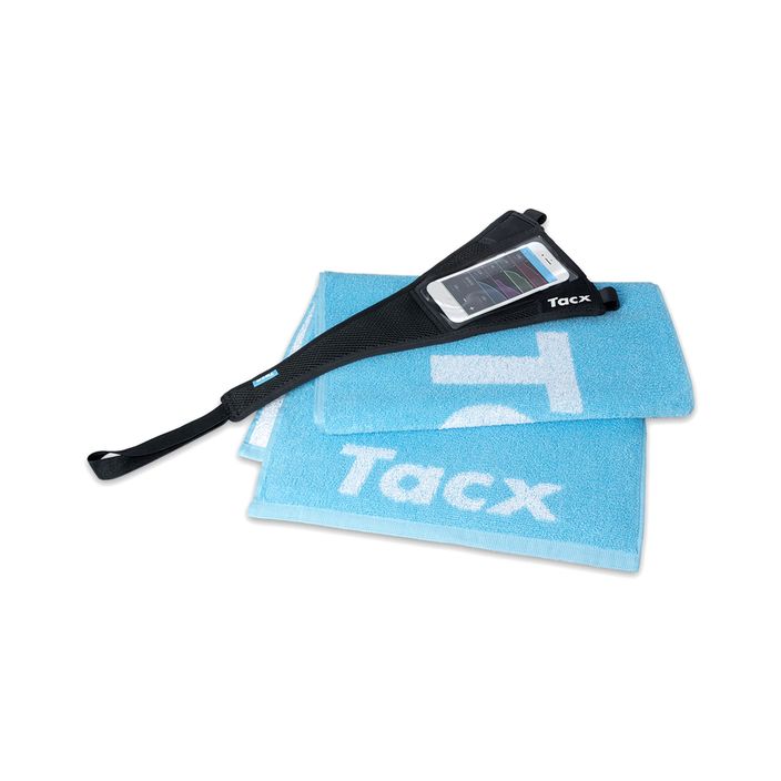 Κάλυμμα ιδρώτα ποδηλάτου με τσέπη τηλεφώνου και πετσέτα Tacx μαύρο T2935 2