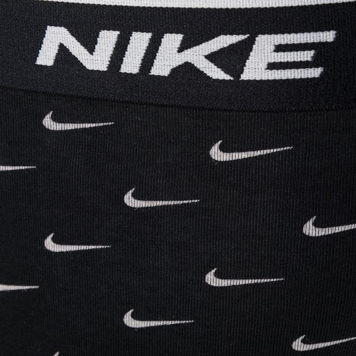 Ανδρικά σορτς μποξεράκια Nike Everyday Cotton Stretch Trunk 3Pk UB1 swoosh print/grey/uni blue 10
