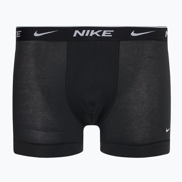 Ανδρικά σορτς μποξεράκια Nike Everyday Cotton Stretch Trunk 3 ζευγάρια μαύρο/μαύρο/μαύρο πορτοκαλί 2