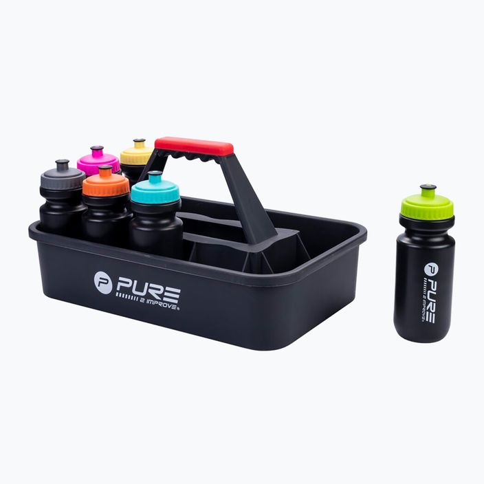 Μπιντόν + καλάθι μπιντόν Pure2Improve Sportbottle Crate 12 τεμάχια πολύχρωμο 4