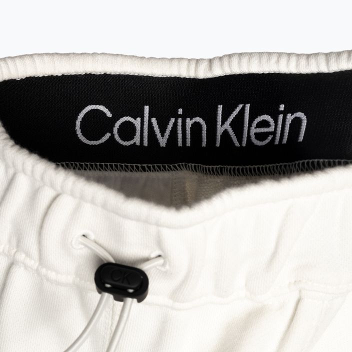 Γυναικείο παντελόνι προπόνησης Calvin Klein Knit YBI λευκό σουέτ 8