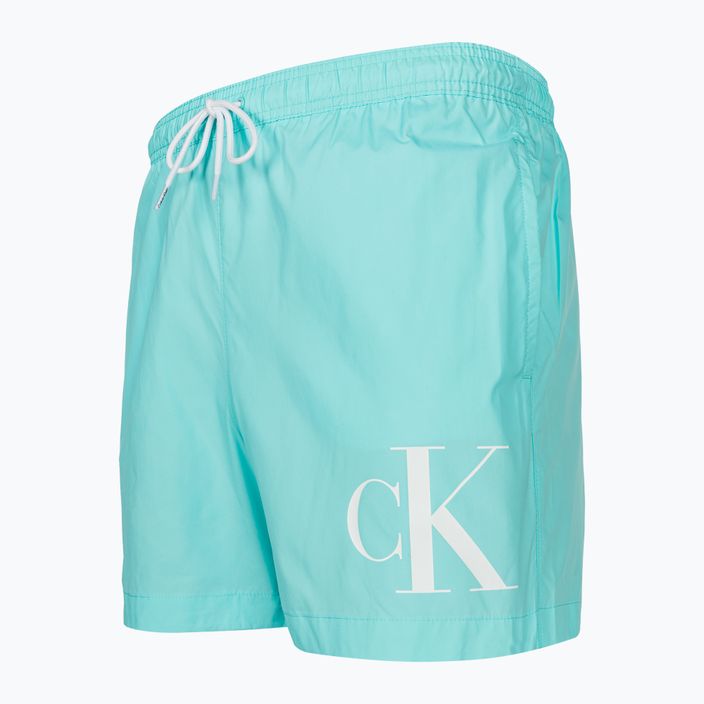 Ανδρικό Calvin Klein Medium Drawstring μαλακό τυρκουάζ μαγιό σορτς 3