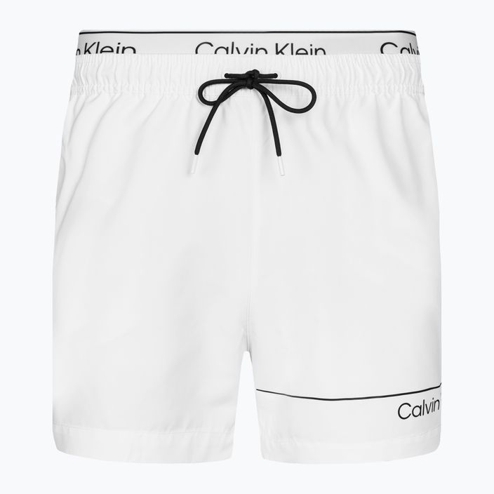 Ανδρικό Calvin Klein Medium Double WB κλασικό λευκό μαγιό σορτς