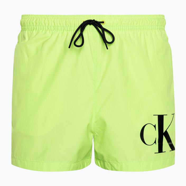 Ανδρικό Calvin Klein Short Drawstring μαγιό σορτς σε έντονο πράσινο χρώμα