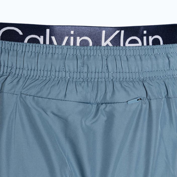 Ανδρικό Calvin Klein Short Double Waistband μαγιό σορτς σε σίγαση cerulean 4