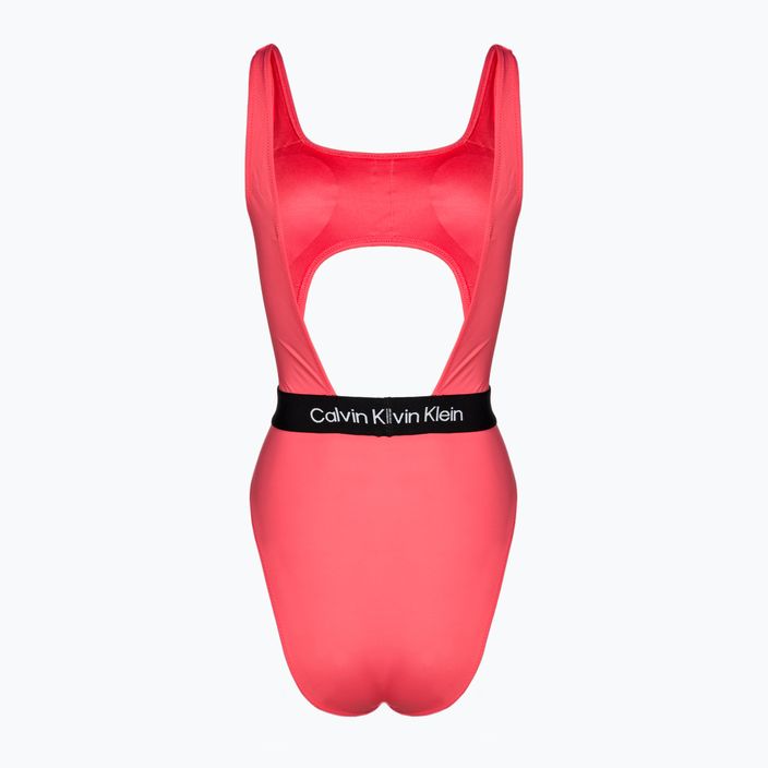 Γυναικείο ολόσωμο μαγιό Calvin Klein Cut Out One Piece-RP calypso coral 2