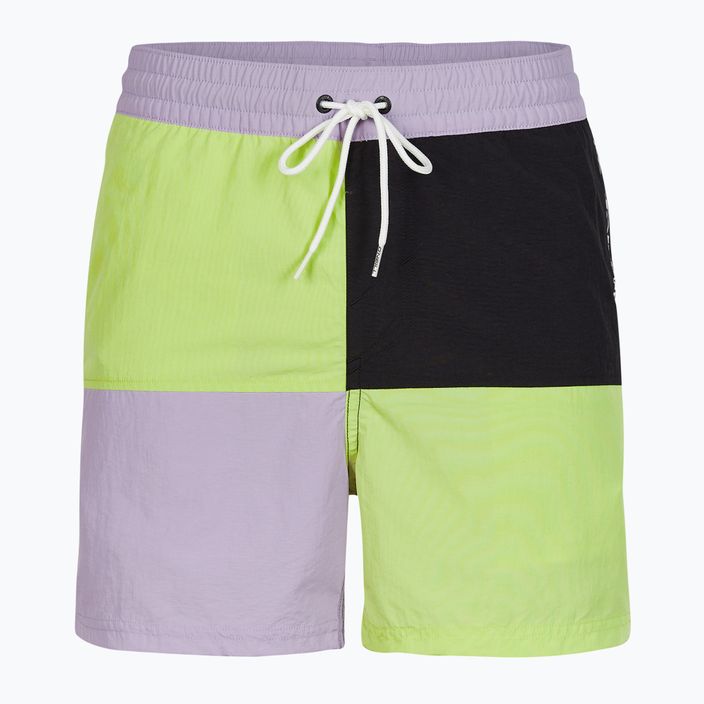 Ανδρικό μαγιό O'Neill Wilder Colorblock 16'' sunny lime colour block swim shorts
