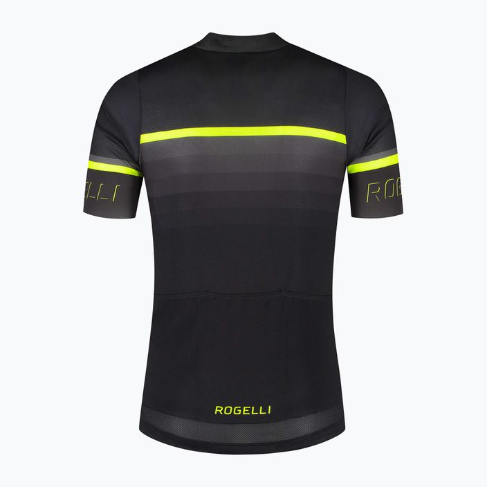 Rogelli Hero II ανδρική ποδηλατική φανέλα κίτρινο/μαύρο/γκρι 4