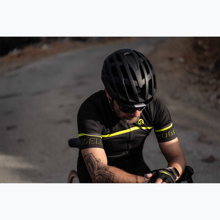 Rogelli Hero II ανδρική ποδηλατική φανέλα κίτρινο/μαύρο/γκρι 7
