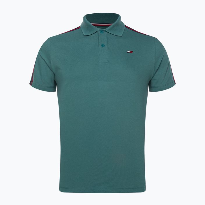 Tommy Hilfiger ανδρικό προπονητικό πουκάμισο Textured Tape Polo πράσινο 5