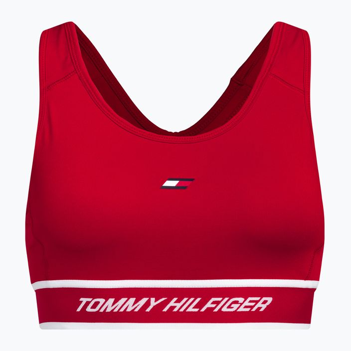 Tommy Hilfiger Mid Int Tape Racer Back κόκκινο σουτιέν γυμναστικής 5