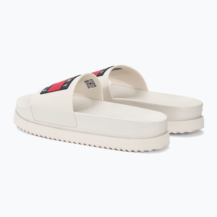 Tommy Jeans Women's Elevated Flatform Slide εκρού σαγιονάρες 3