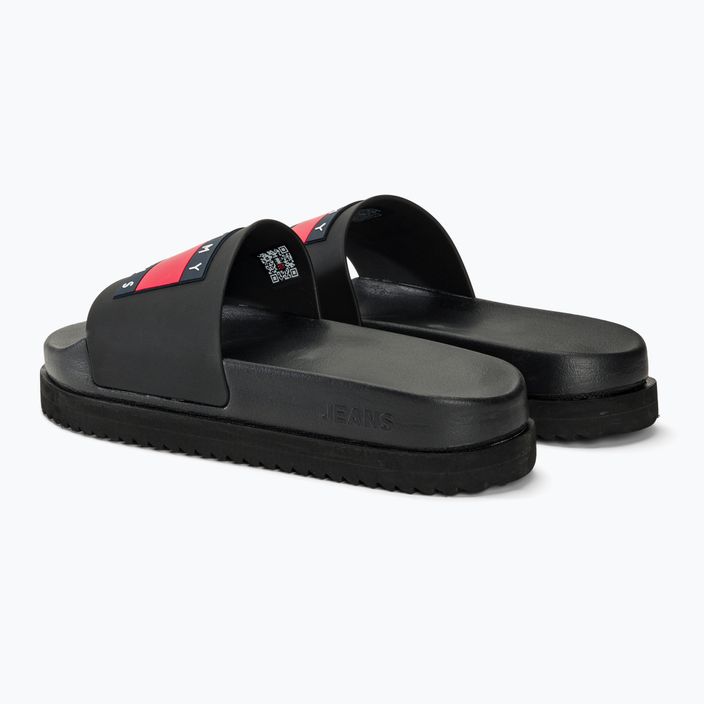 Tommy Jeans γυναικεία Elevated Flatform Slide μαύρο 3