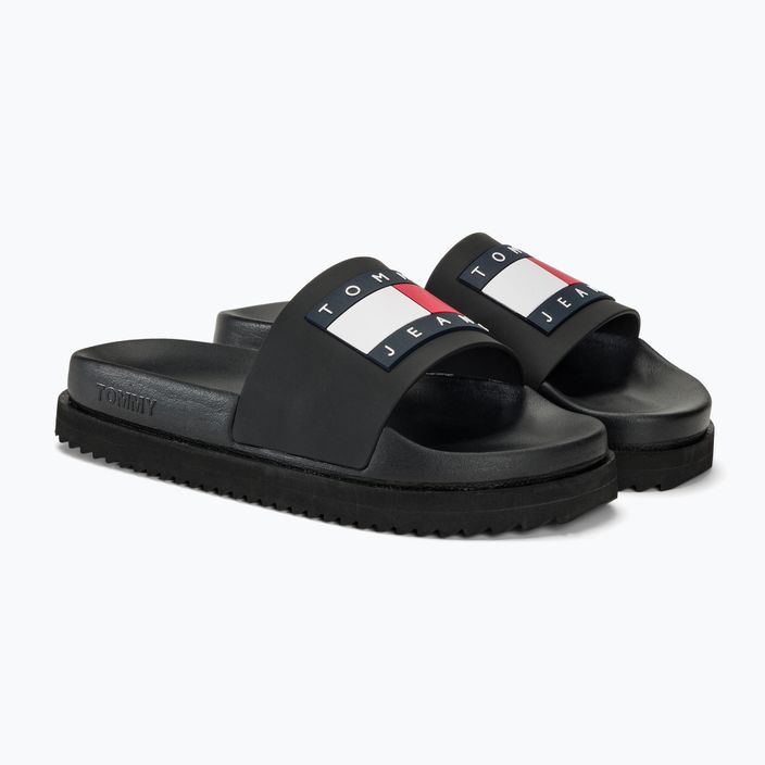 Tommy Jeans γυναικεία Elevated Flatform Slide μαύρο 4