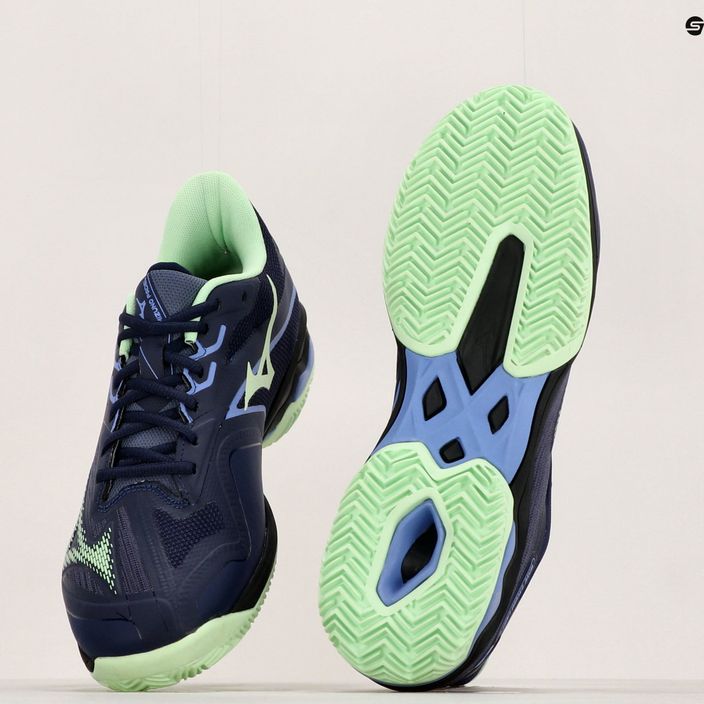 Ανδρικά παπούτσια padel Mizuno Wave Exceed Light 2 Padel βράδυ μπλε / πατίνα πράσινο / lolite 14