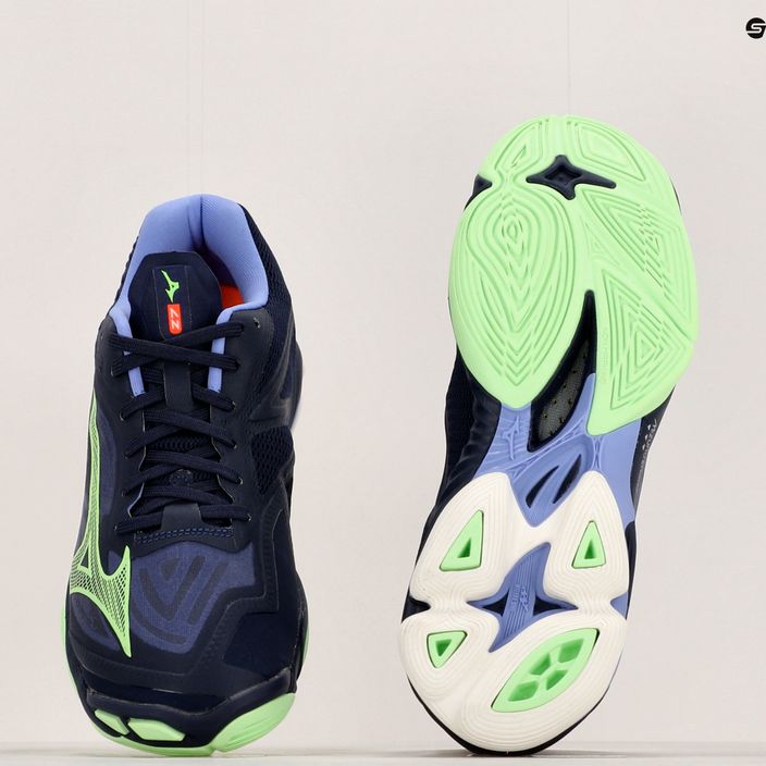 Ανδρικά παπούτσια βόλεϊ Mizuno Wave Lightning Z7 βραδινό μπλε / τεχνικό πράσινο / lolite 10