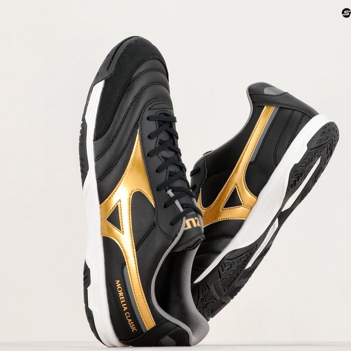 Mizuno Morelia Sala Classic IN μαύρο/χρυσό/σκιά ανδρικά ποδοσφαιρικά παπούτσια 14